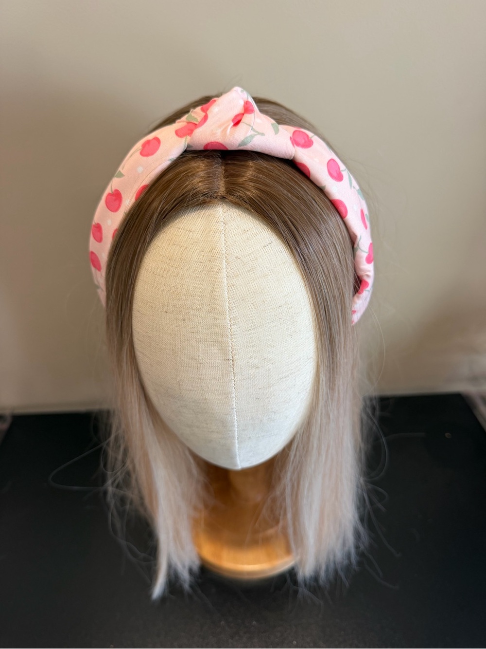 Louis Vuitton Pink Cherry Knot Headband for Kids